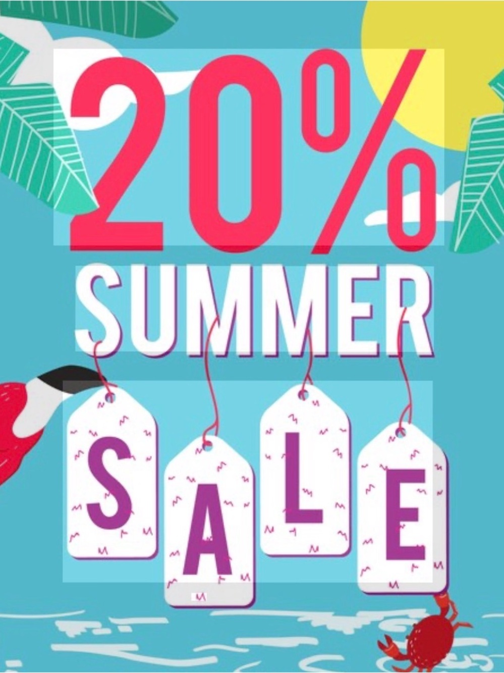 Summer sale includes all clothing.